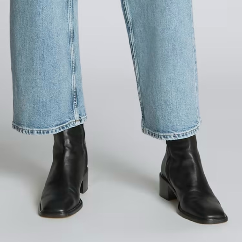NEW‎ Everlane Black Leather The City Boot in Size 8.5